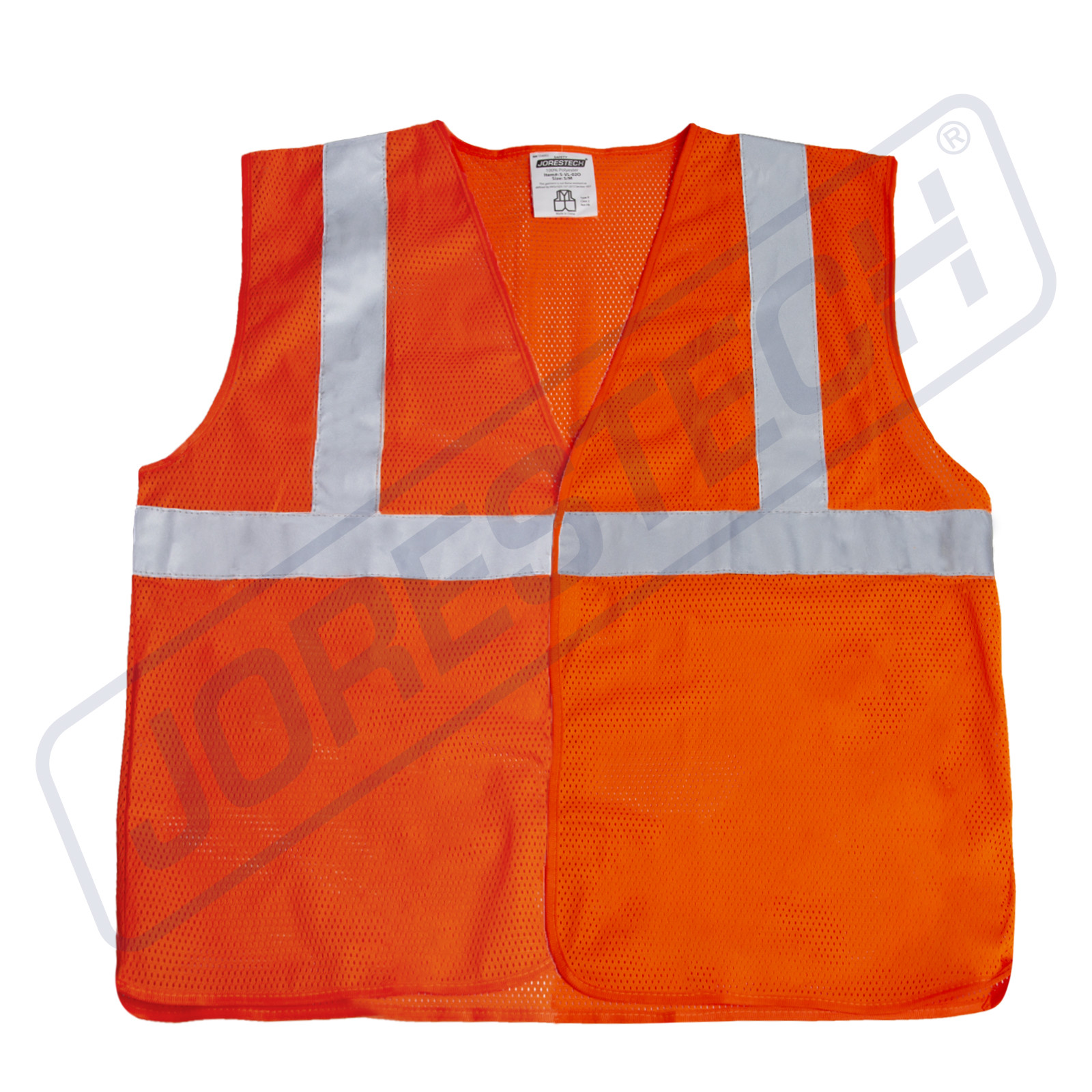 SAFETY VEST ANSI CLASS 2/ Reflective Tape/ High Visibility Orange JORESTECH