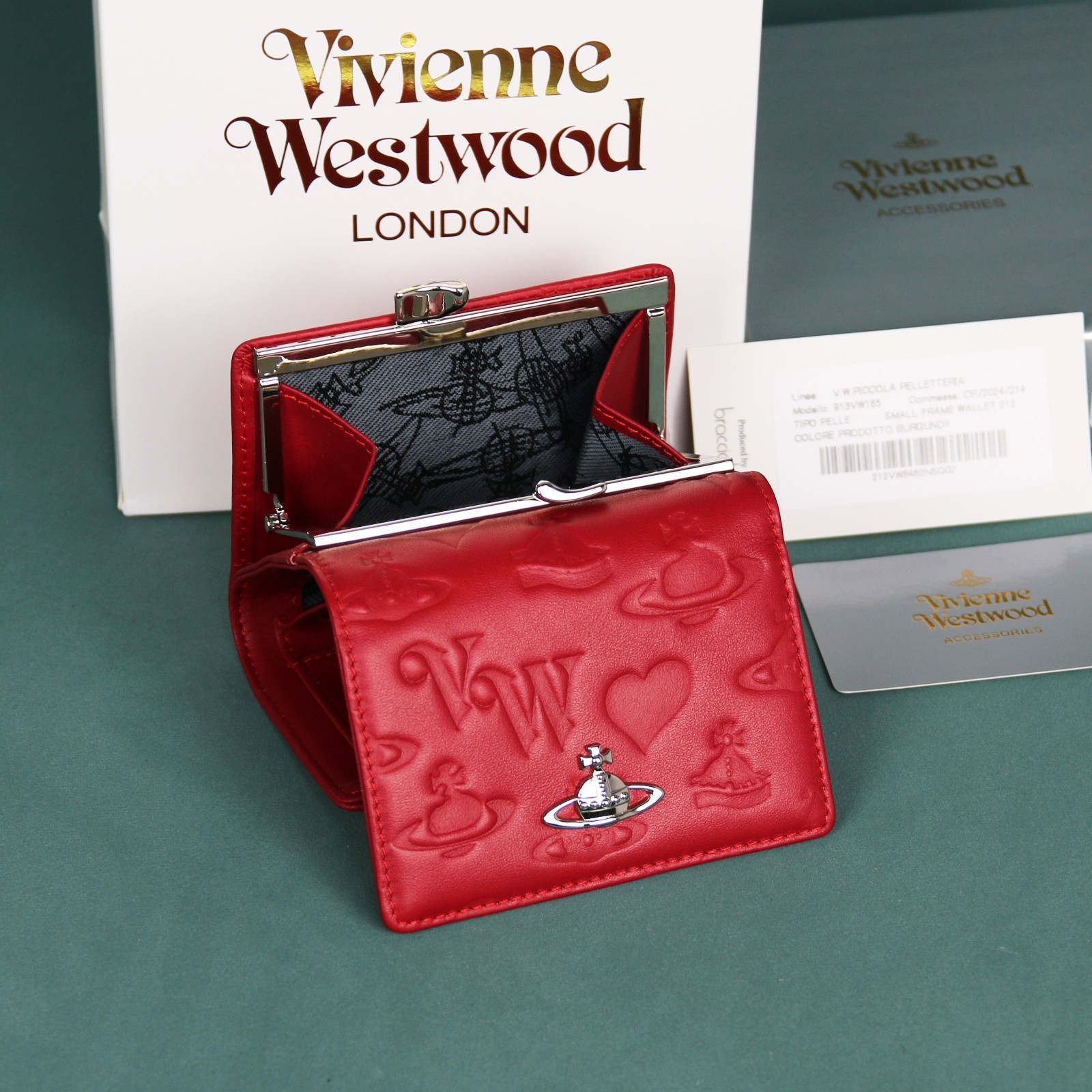 Westwood Gamaguchi Trifold Wallet red 11cm × 9cm × 3.5cm