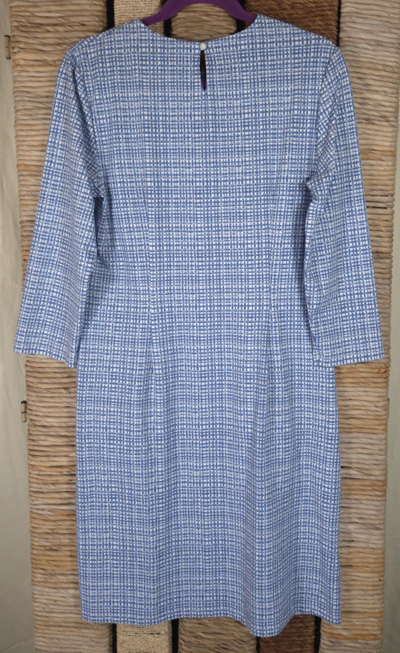 NWT J McLaughlin Size L Catalyst Dress Catalina Cloth Pockets Coastal Blue White