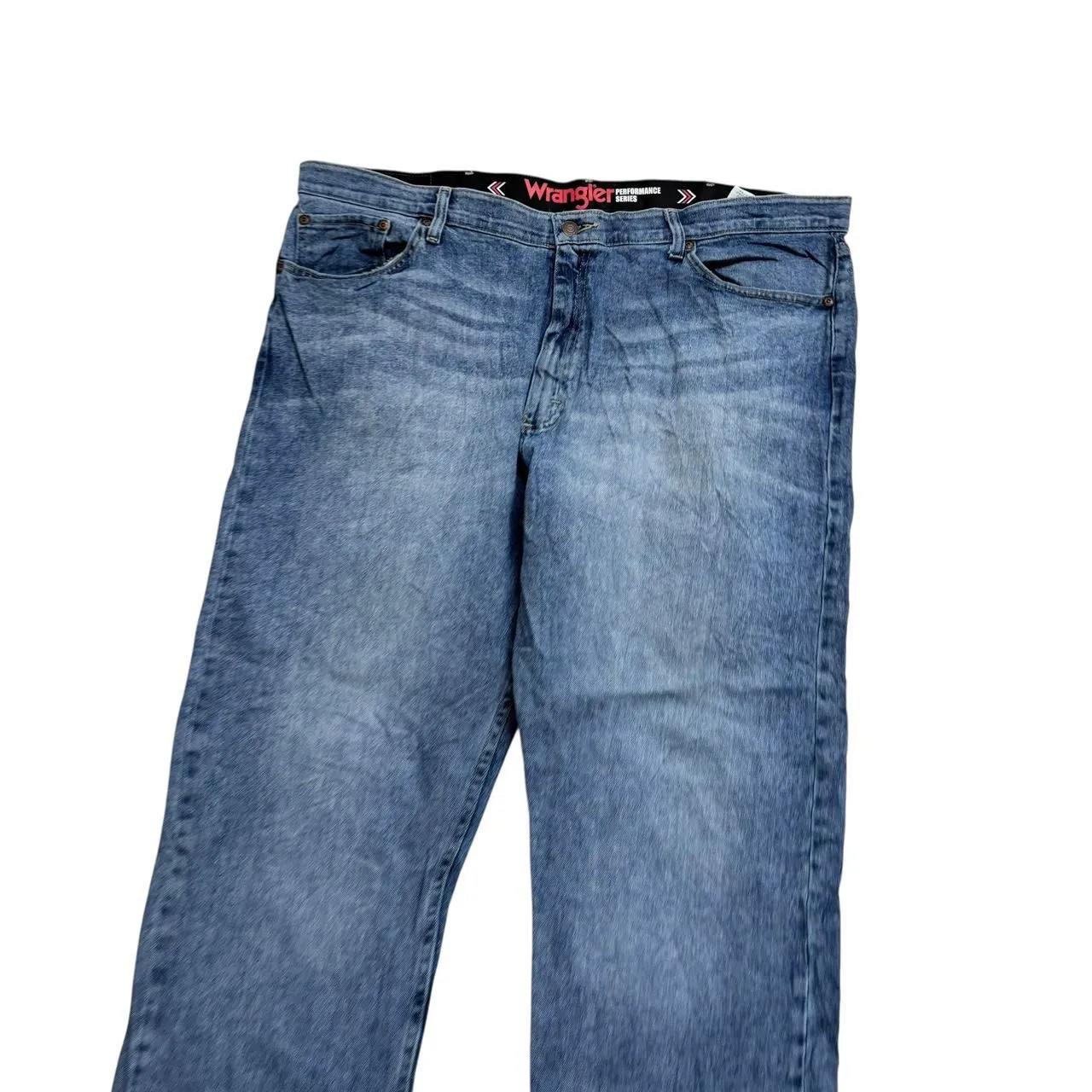 Wrangler Jeans Mens W40 L32 Light Blue Wash Denim Stretch Light Wash
