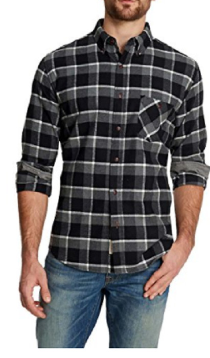 Weatherproof Vintage Men’s Lightweight Plaid Flannel Long Sleeves Shirt