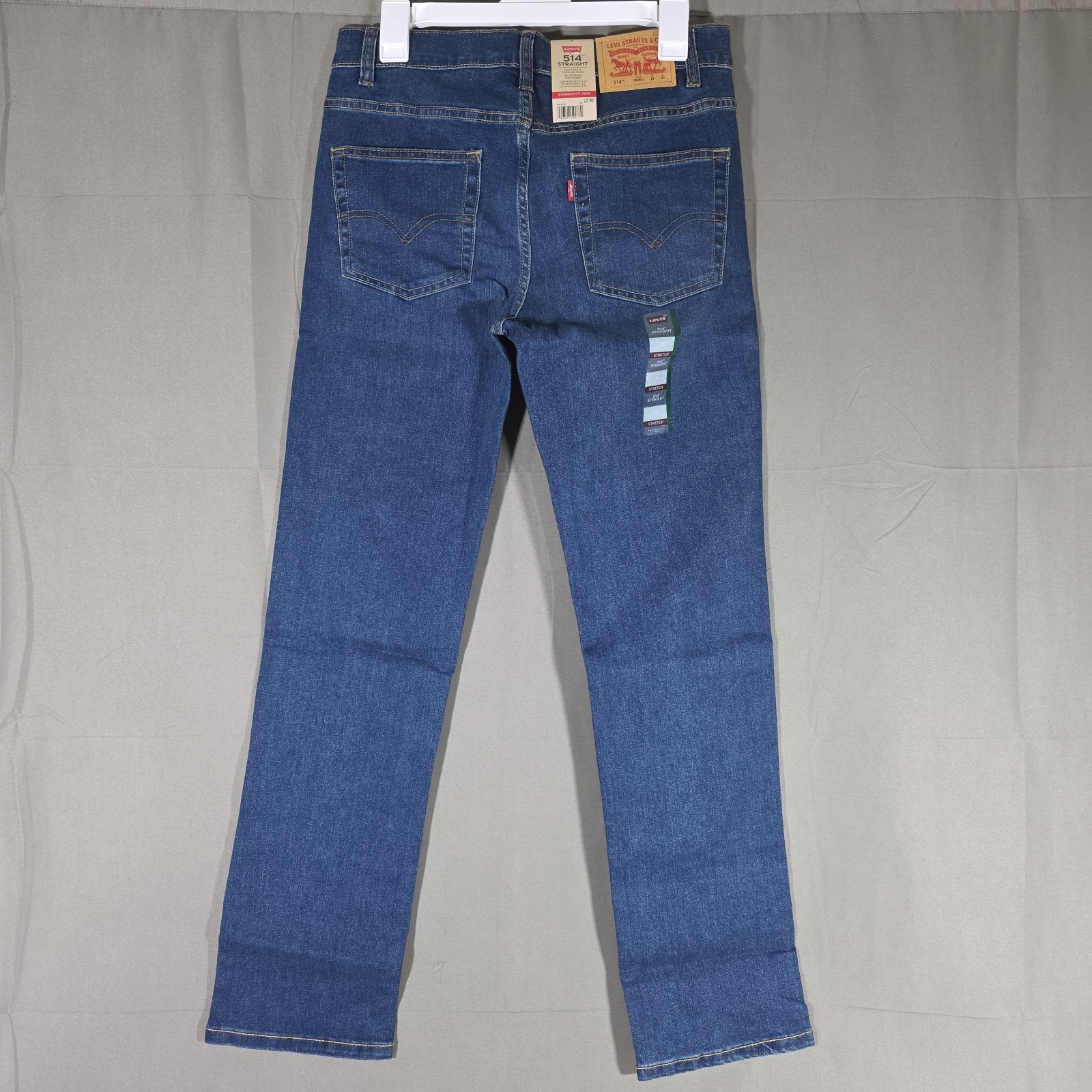 Levi’s Boys’ 514 Straight Fit Performance Jeans – Medium Wash 18 Reg 29×31