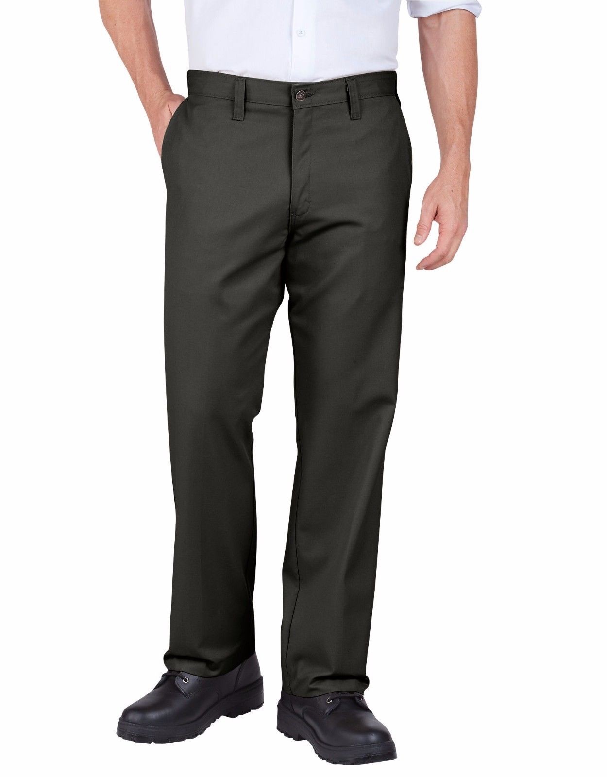 dickies mens olive green straight leg cell phone pocket premium work pants 32-42