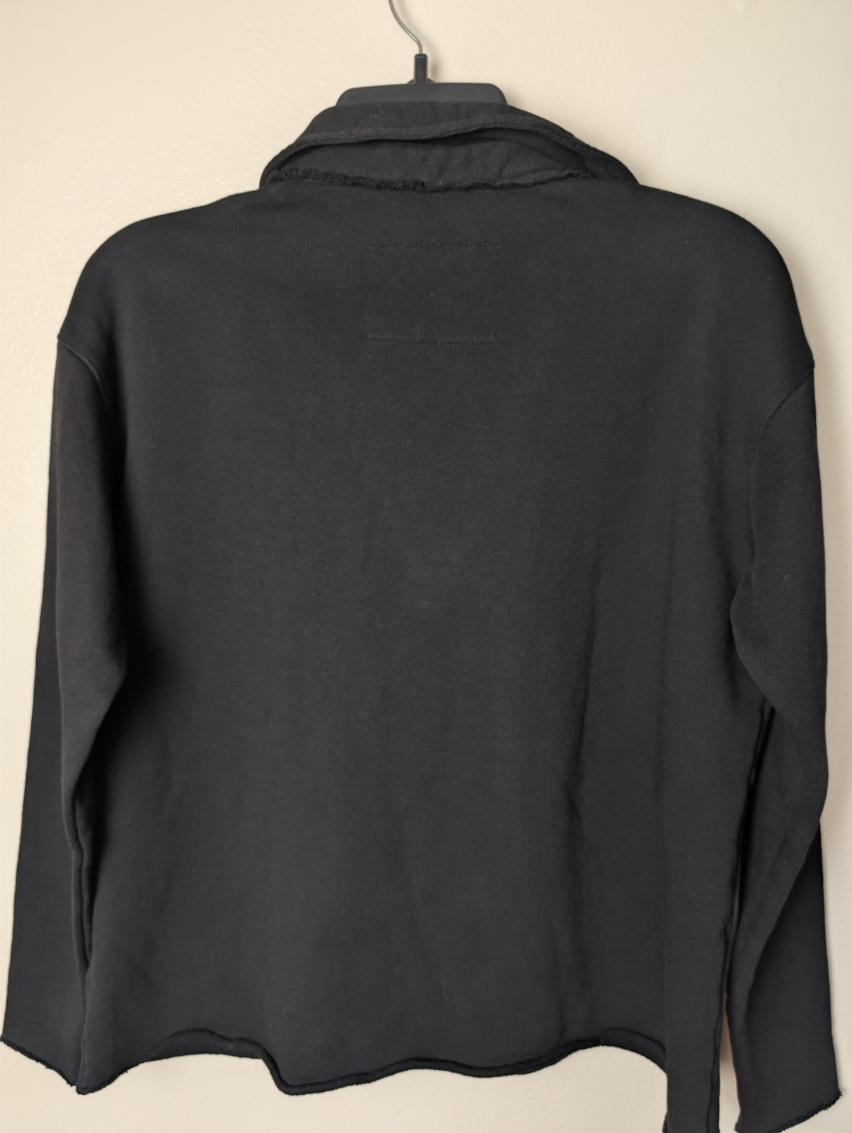 Frank & Eileen Patrick Popover Henley Triple Fleece Black XS NEW $238