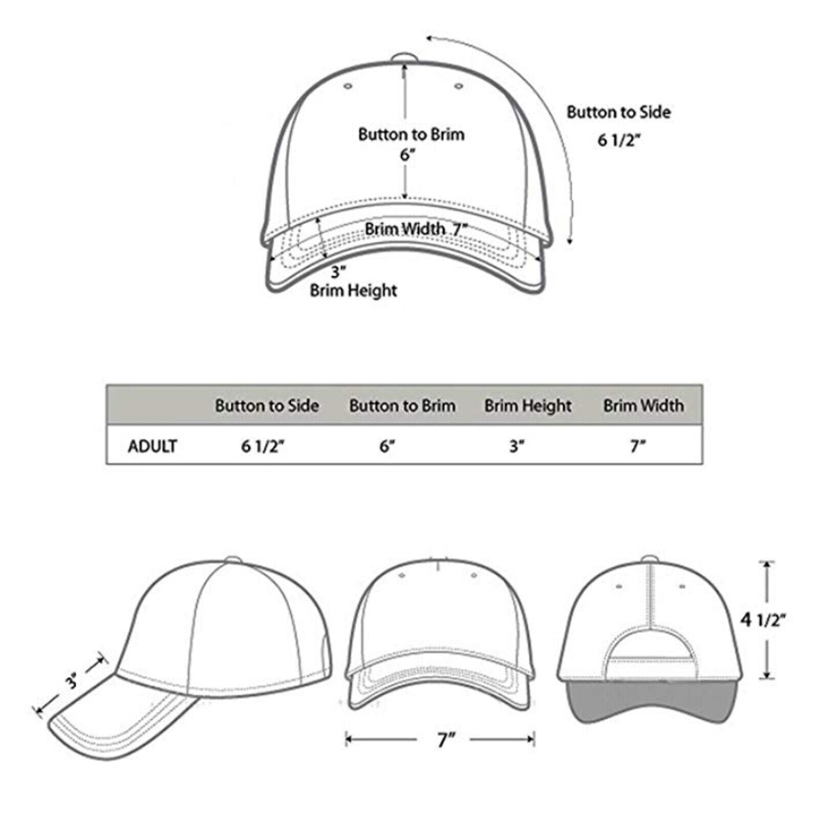 Mens Womens Solid Polo Style Plain Baseball Cap Adjustable Trucker Hat Wholesale