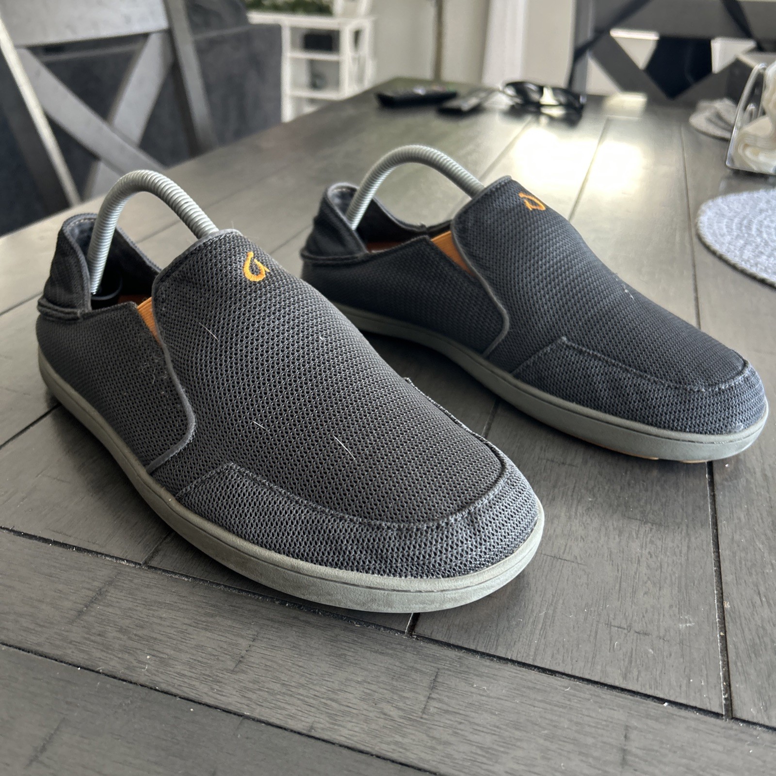 Olukai Nohea Mesh Mens Shoes Size 9.5 Slip On Comfort Sneakers Gray