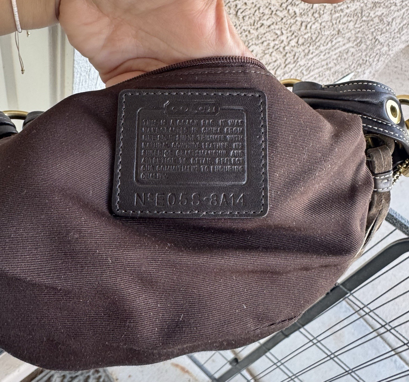 Coach Y2K Brown Small Crescent Hobo Soho Shoulder Suede Shoulder Bag Tassel