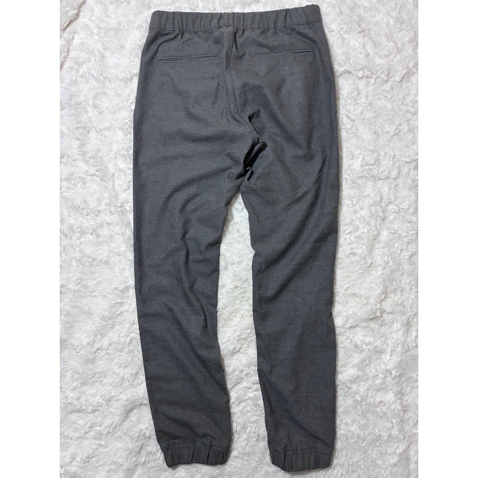 Topman Mens Textured Grey Joggers Tapered Button Fly Pants Size Small 30-32W