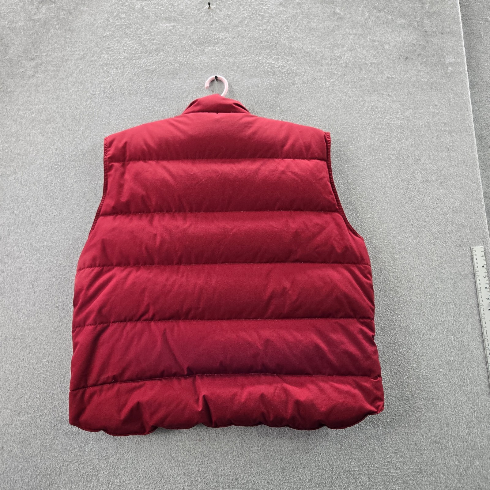 Cabela’s Men Vest XL Red Goose Down Outdoor Puffer Zipper 550 Fleece Lined