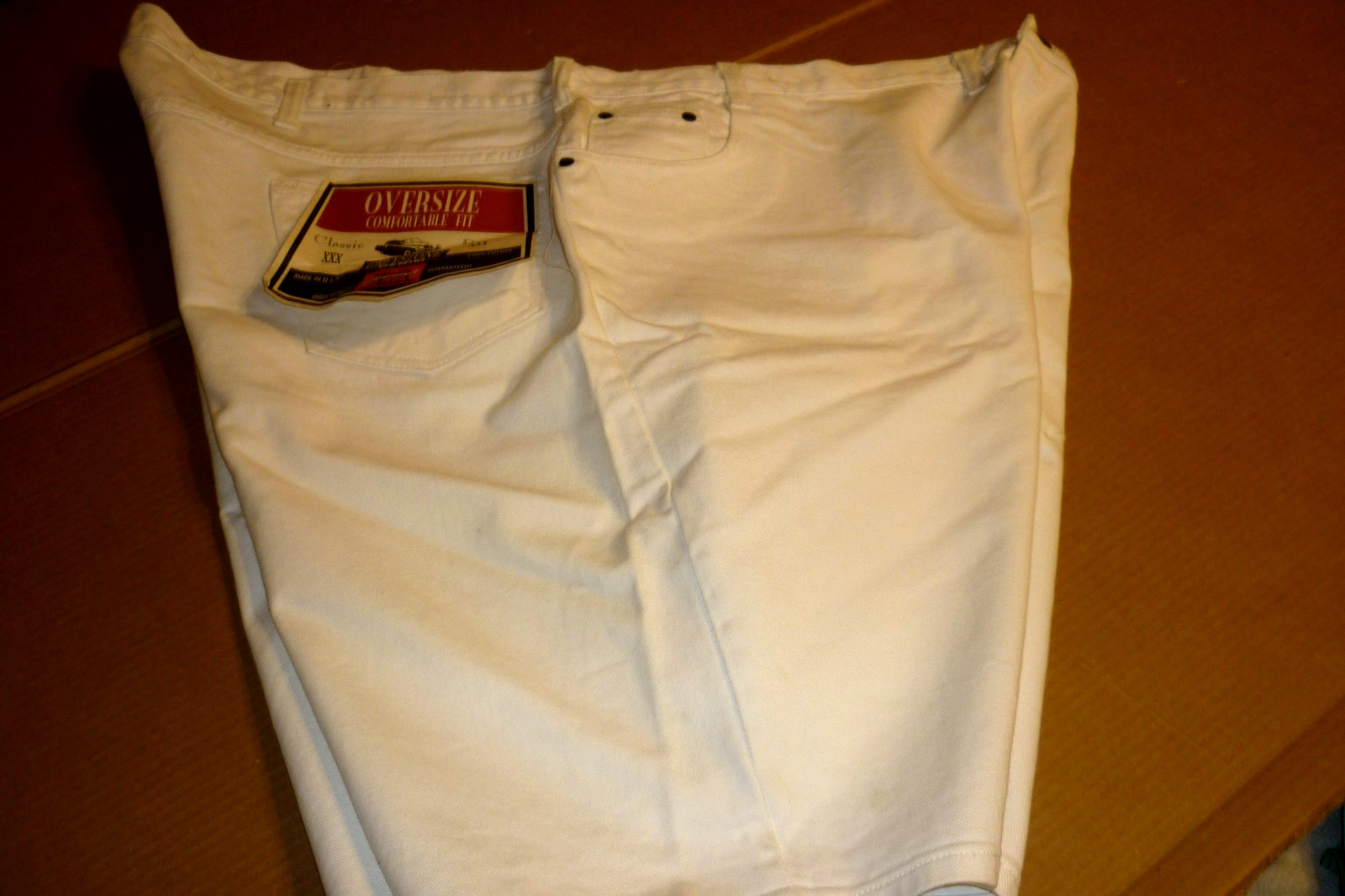 GREYSTONE WHITE JEAN SHORTS USA NOS SIZE 54