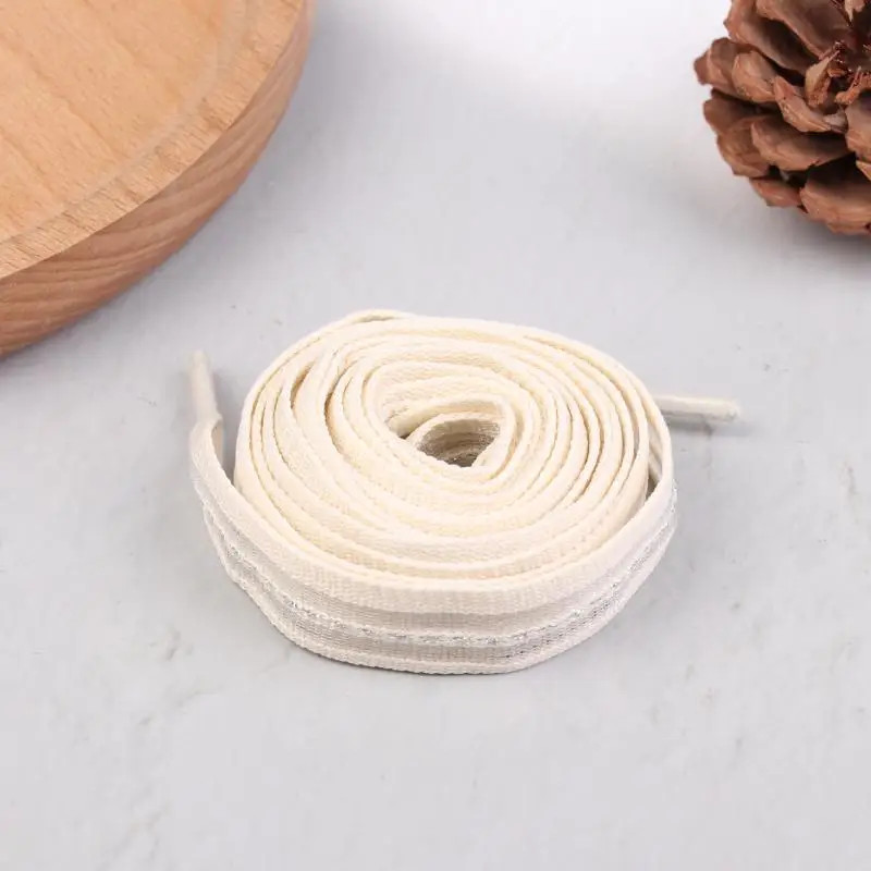 1pair 2cm Bow Wide Flat Shoelaces Fish Silk Transparent Striped Shoelaces Sneake