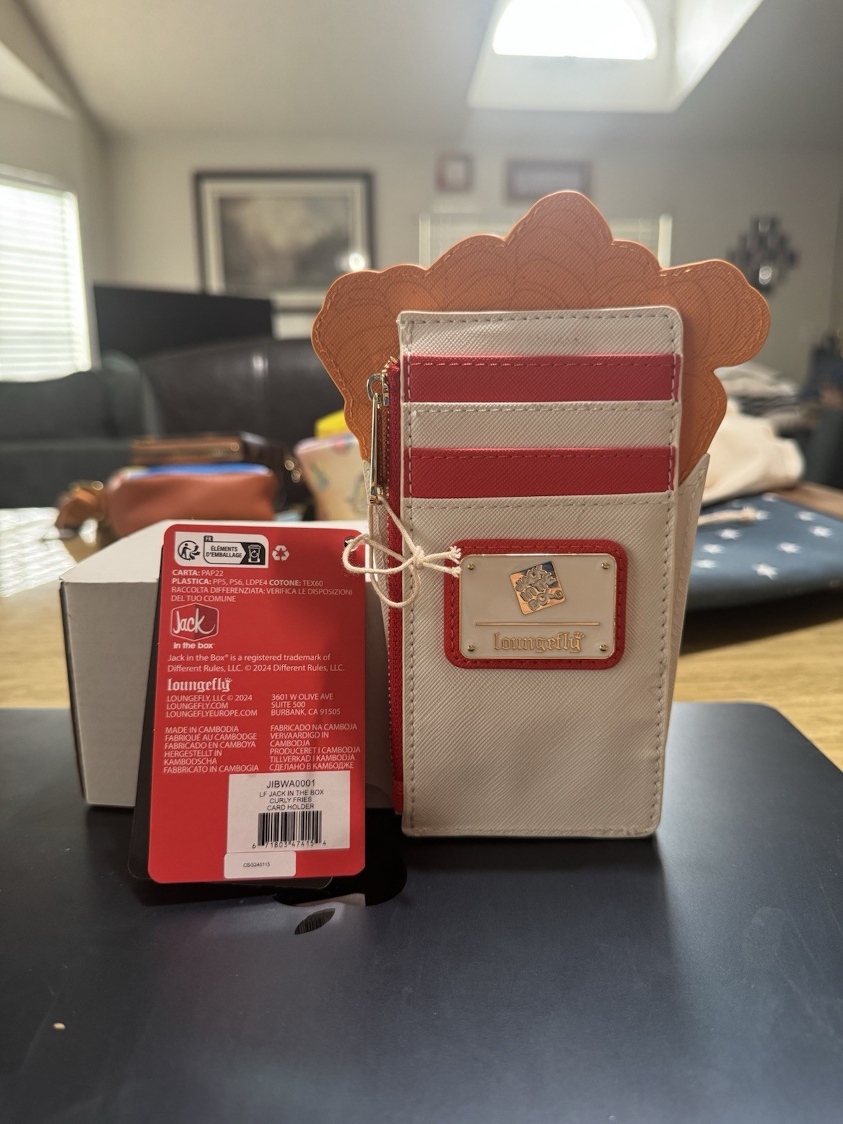 Loungefly 🍟 Jack in the Box Curly Fries Card Holder New LF21
