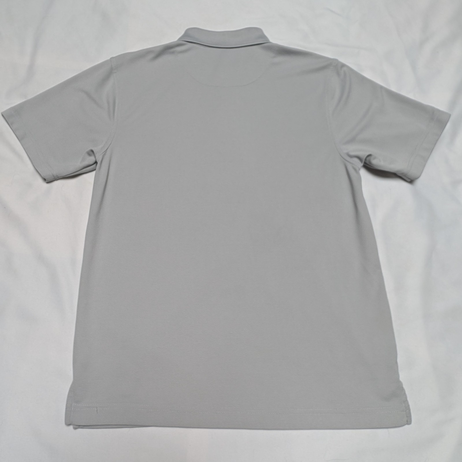 Cubavera Mens Medium Short Sleeve Golf Polo Shirt Light Heather Slate Gray