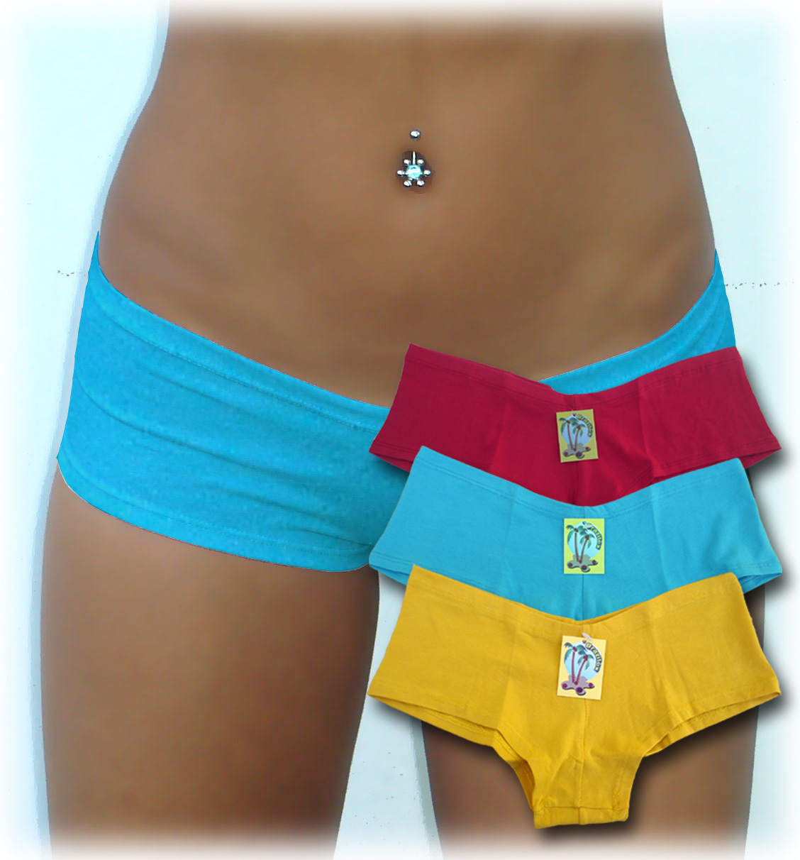 3 sexy cotton low rise boyshorts panties lingerie SMALL – FREE SHIPPING TO U.S.
