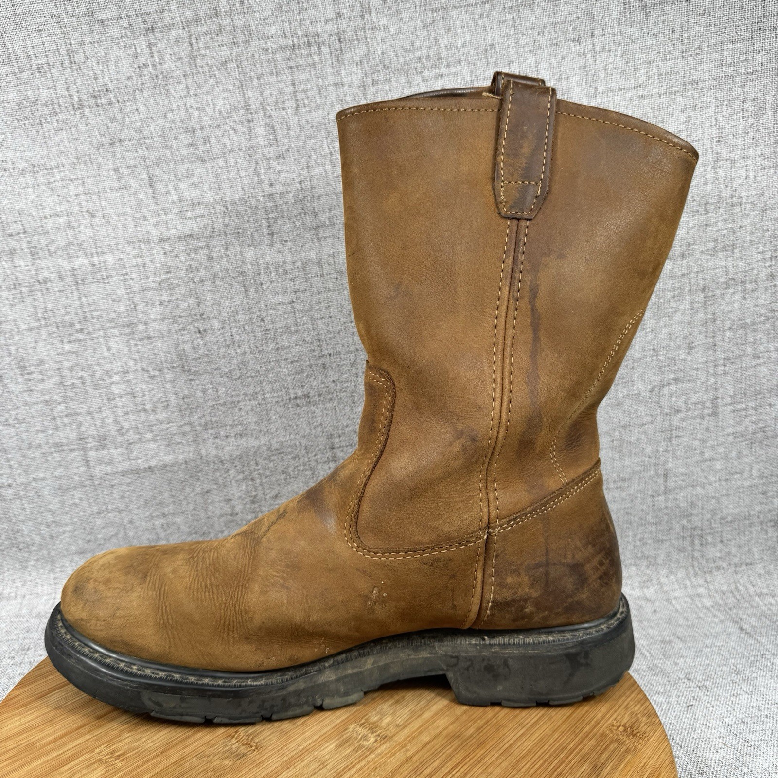 Wolverine Boots Mens 12 M Wellington DD Work Leather Soft Toe Goodyear Welted