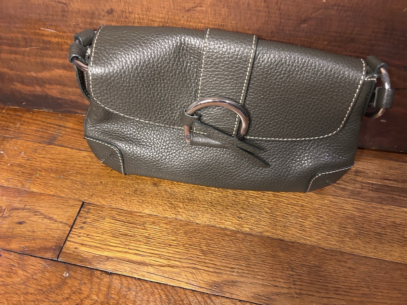 Cristian Italian Genuine Leather Shoulder Bag Green Satchel Purse Made in Italy