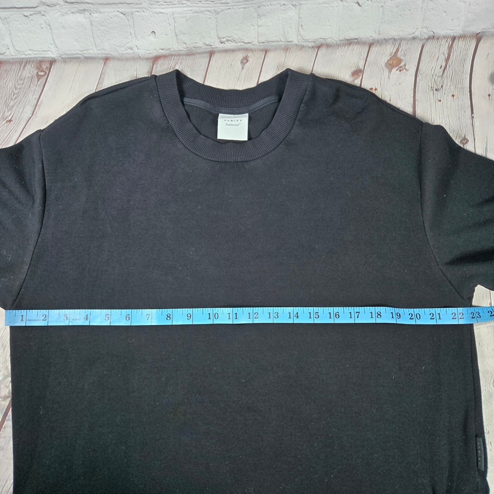 VARLEY Charter Sweat 2.0 DoubleSoft Crewneck Long Sleeve Sweatshirt Black