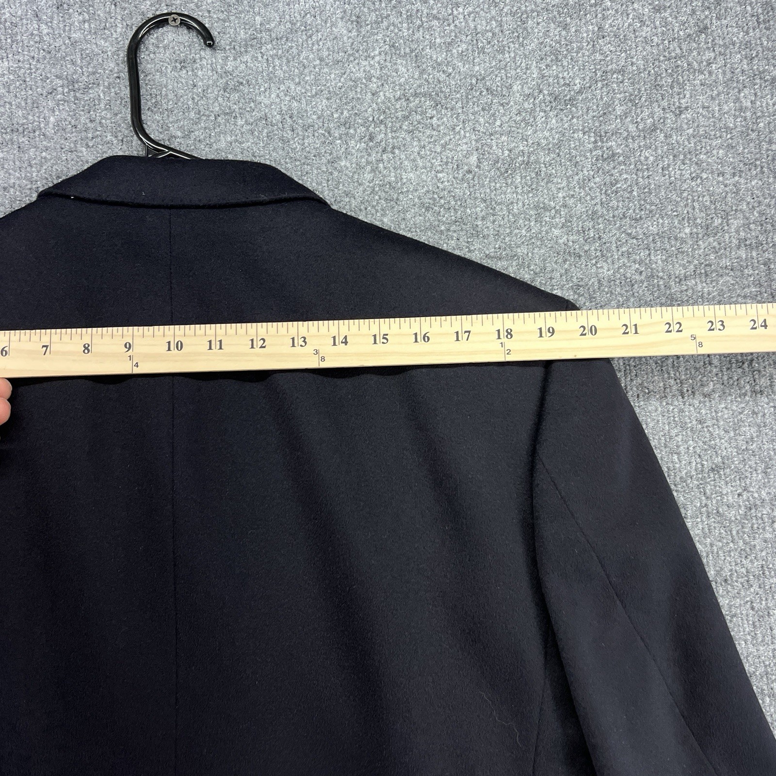 Hathaway Platinum Mens 42S 100% Pure Cashmere Italy Sport Coat Navy Solid MINT