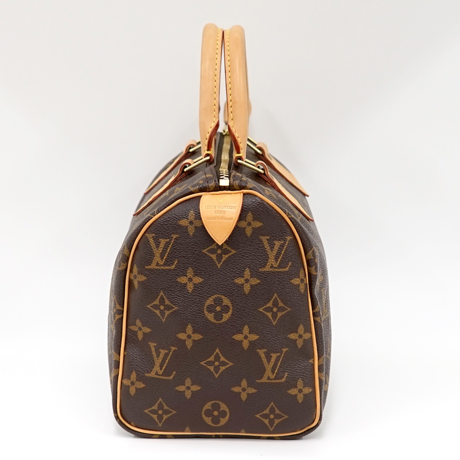 LOUIS VUITTON Speedy 25 Handbag Purse Monogram Canvas M41528 SP1068 w/Padlock