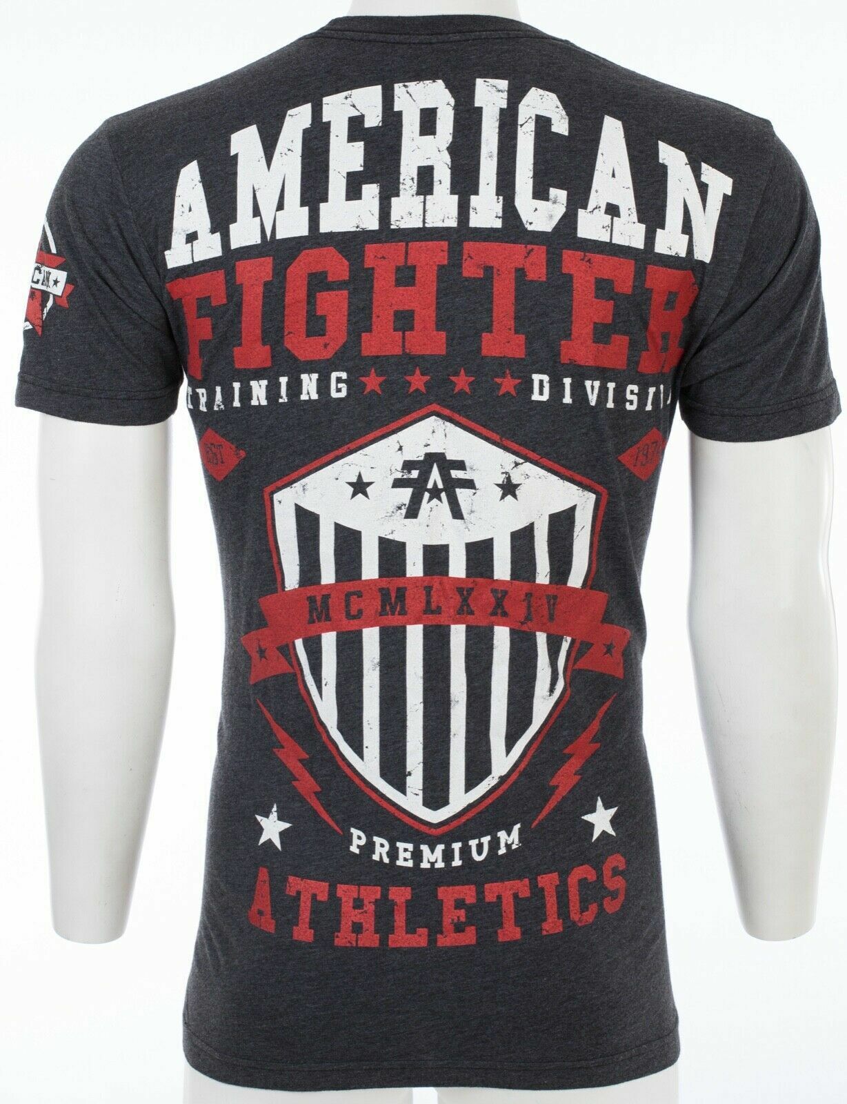 AMERICAN FIGHTER Dalton Black Red Athletic Mens Crewneck T-shirt S-3XL NWT