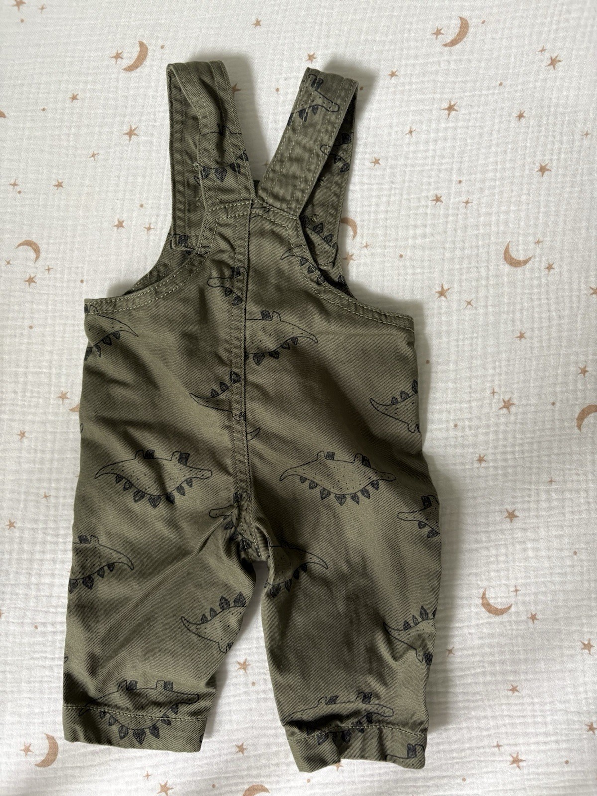 Carter’s Preemie Green Overall And Long sleeved Crewneck Dinosaur Outfit NWOT