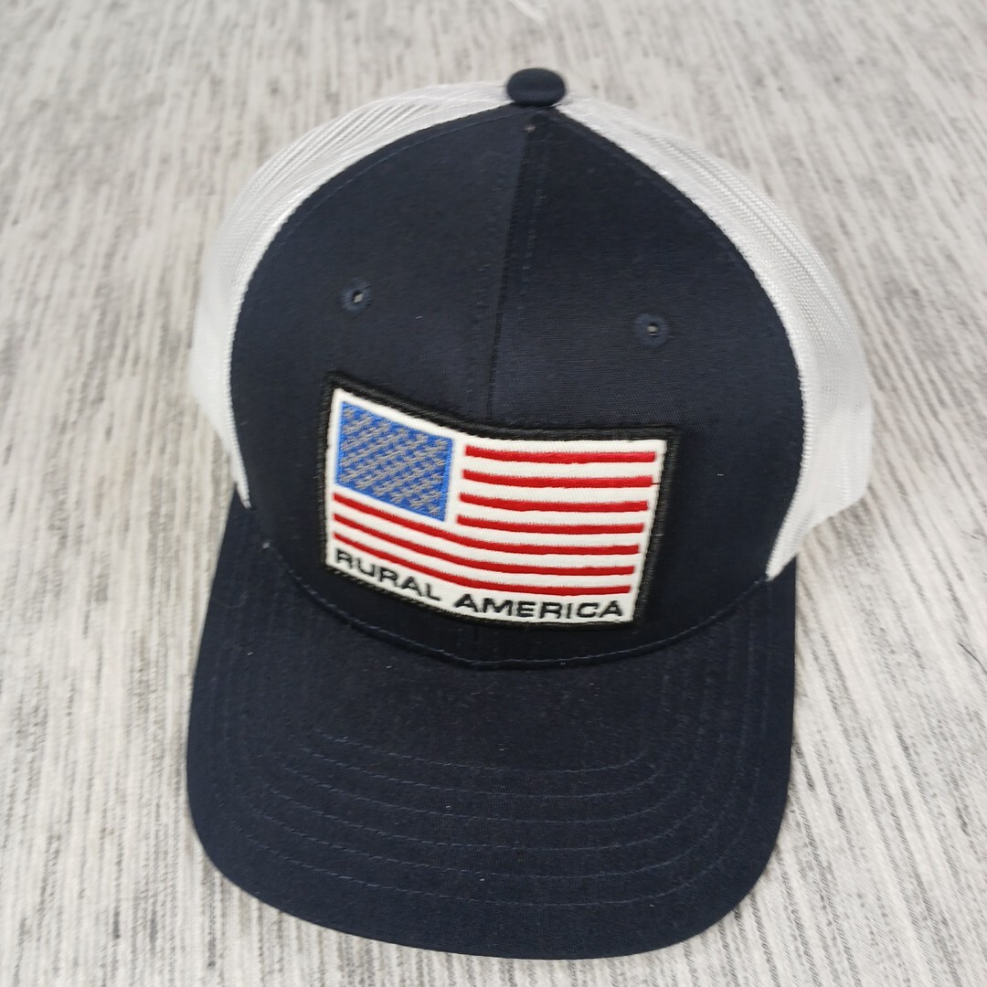 Rural Cloth “Rural America” American Flag Hat Red White and Blue Patch