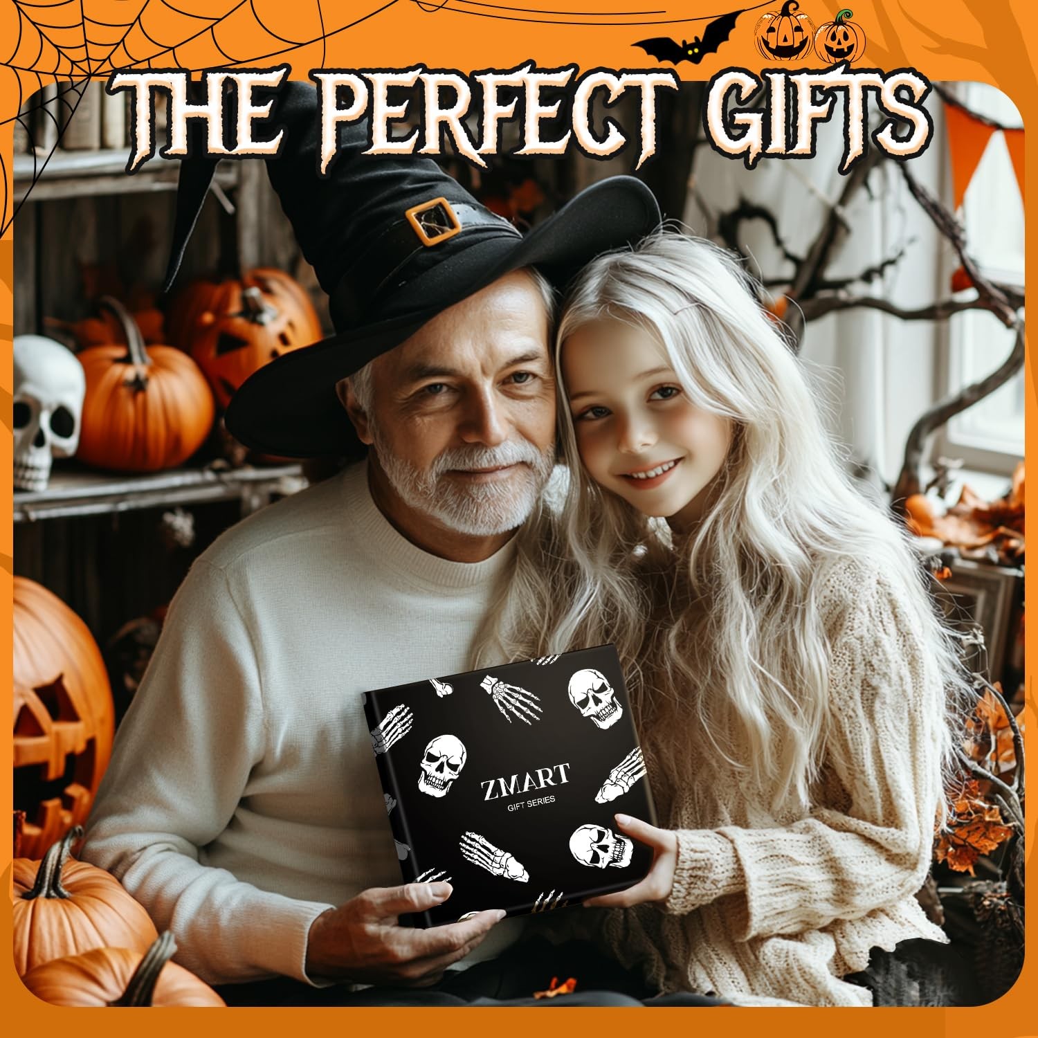 Zmart Spooky Skeleton Socks – Halloween Horror Gifts for Men, Women & Teens