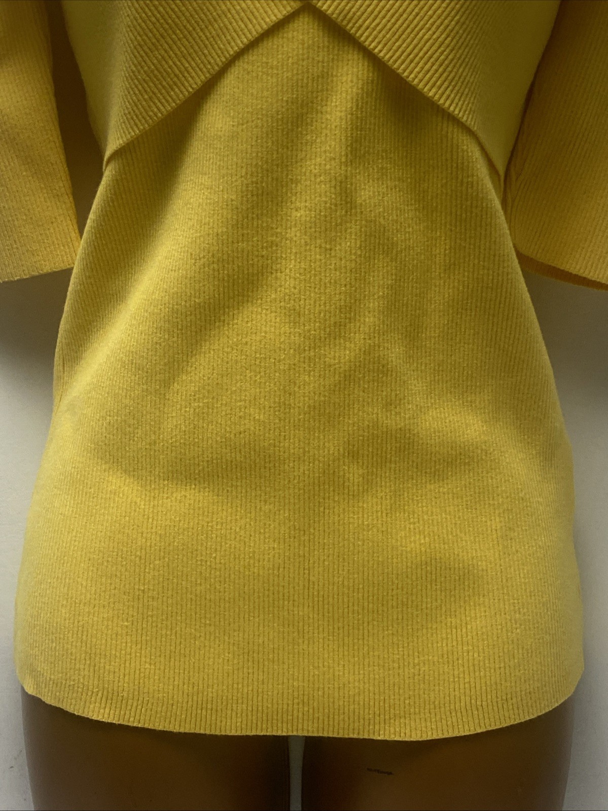 Nordstroms Bailey/44 Off Shoulder Ribbed Knit Top Shirt Yellow Size Small $178