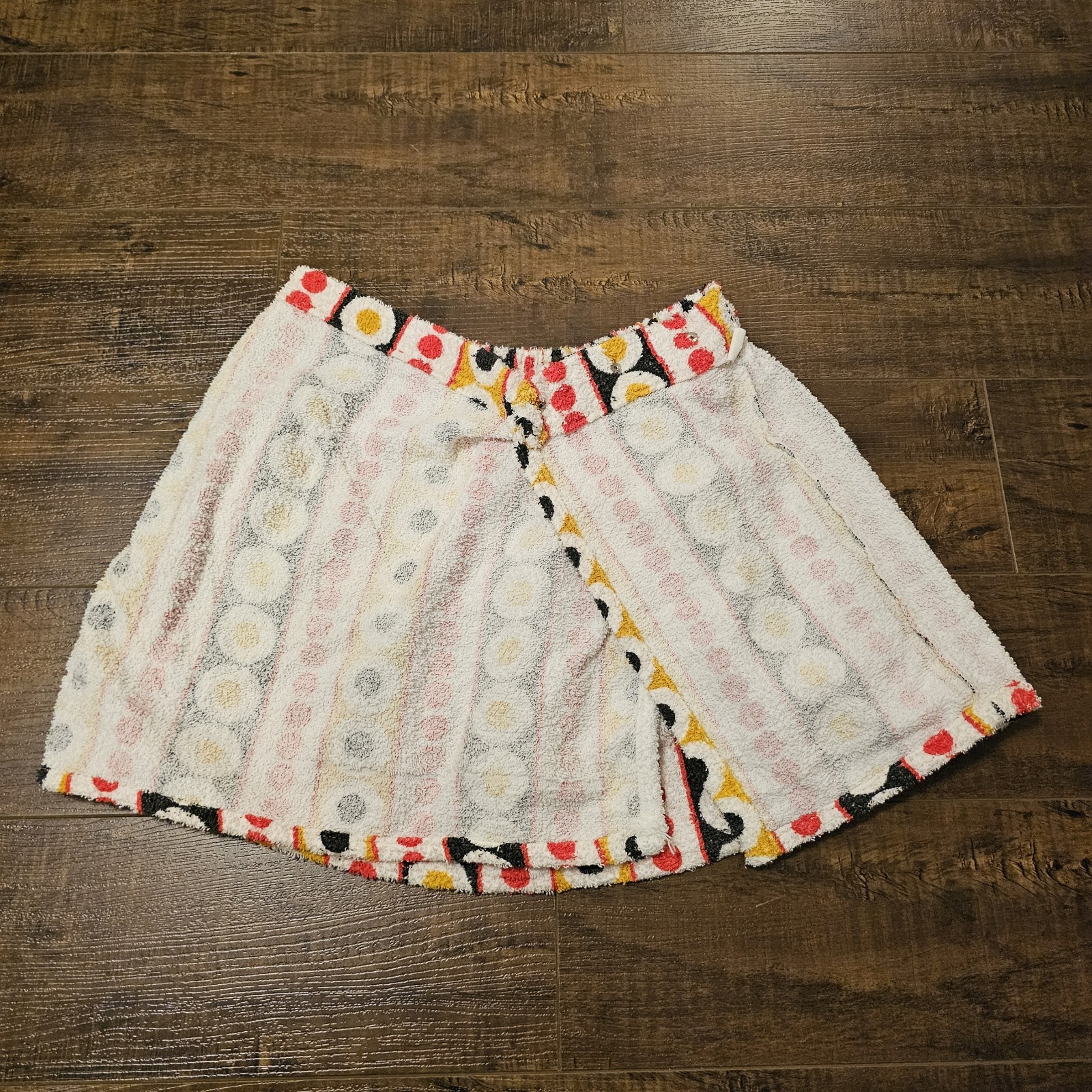Vintage Terry Cloth Pool Towel Wrap Skirt MCM Beach Cover Up Adjustable Waist
