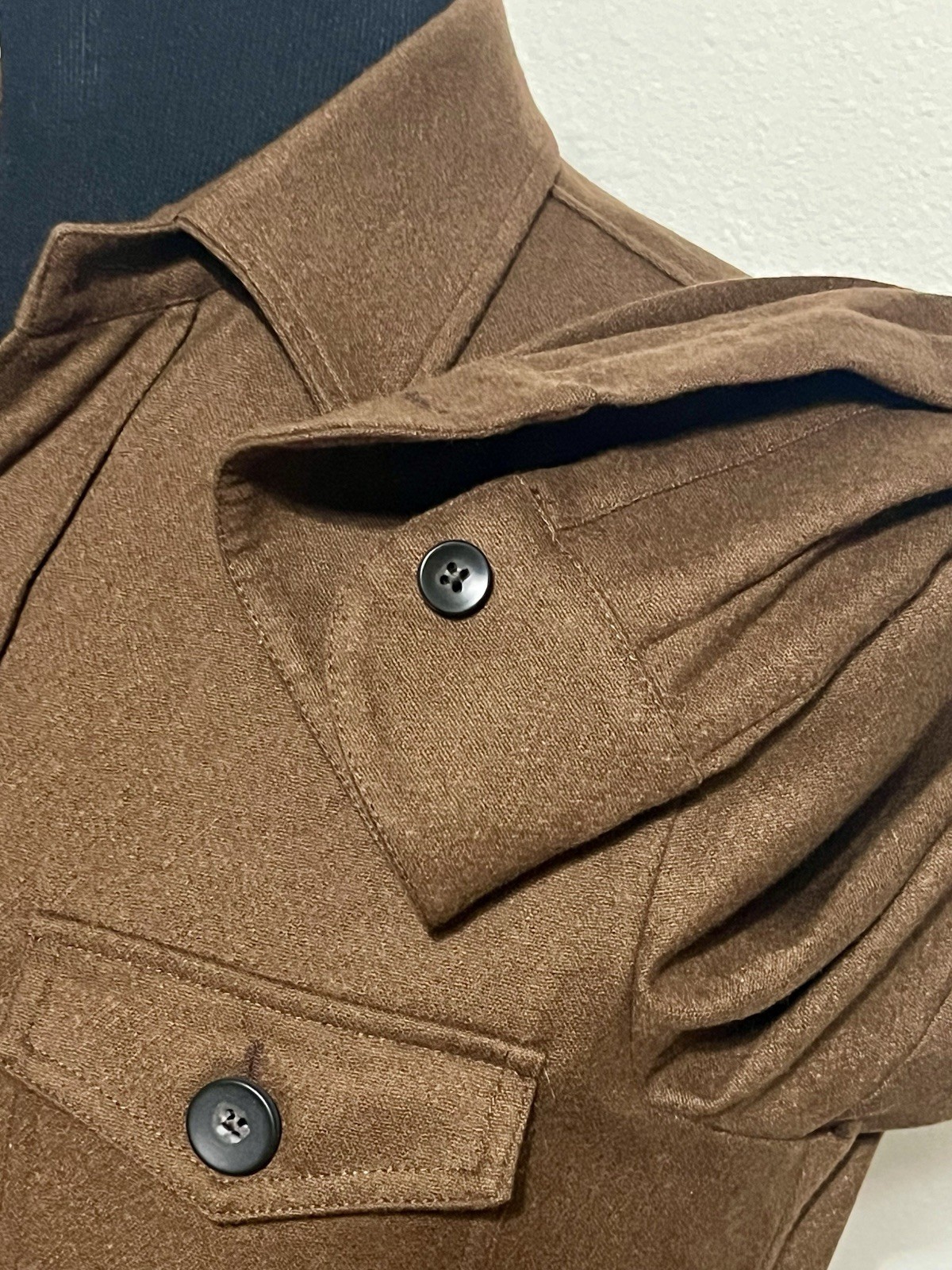SUITSUPPLY – 34 or Small – Cinnamon Brown Wool/Cashmere Shirt Jacket Shacket