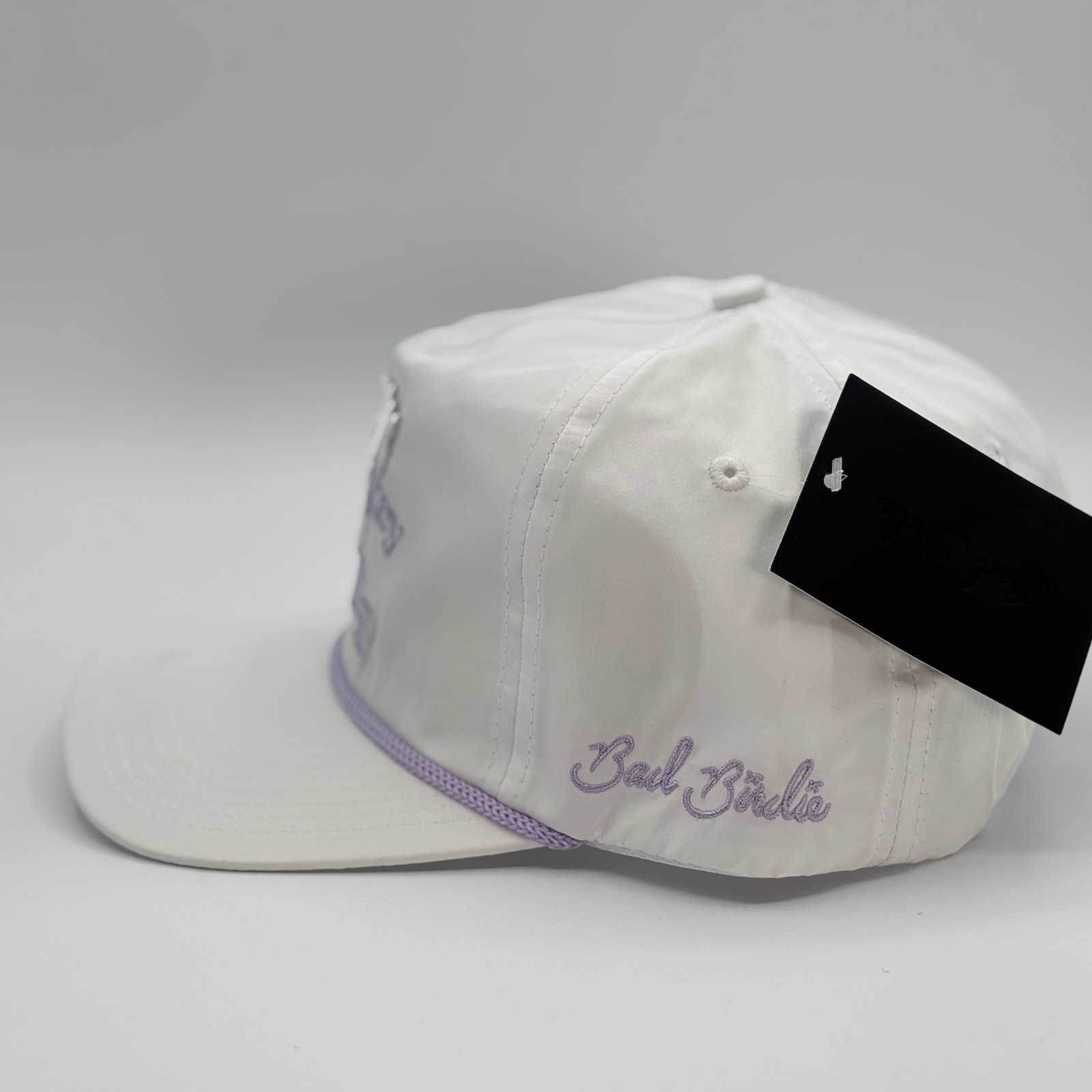 Bad Birdie Rope Golf Hat Brilliant White Purple Snapback Shank Bogey Hook Flop