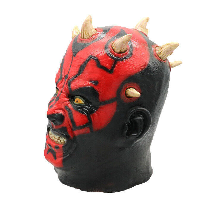 Star Wars Cosplay Darth Maul Sith Mask Full Head Halloween Masquerade Mask Props