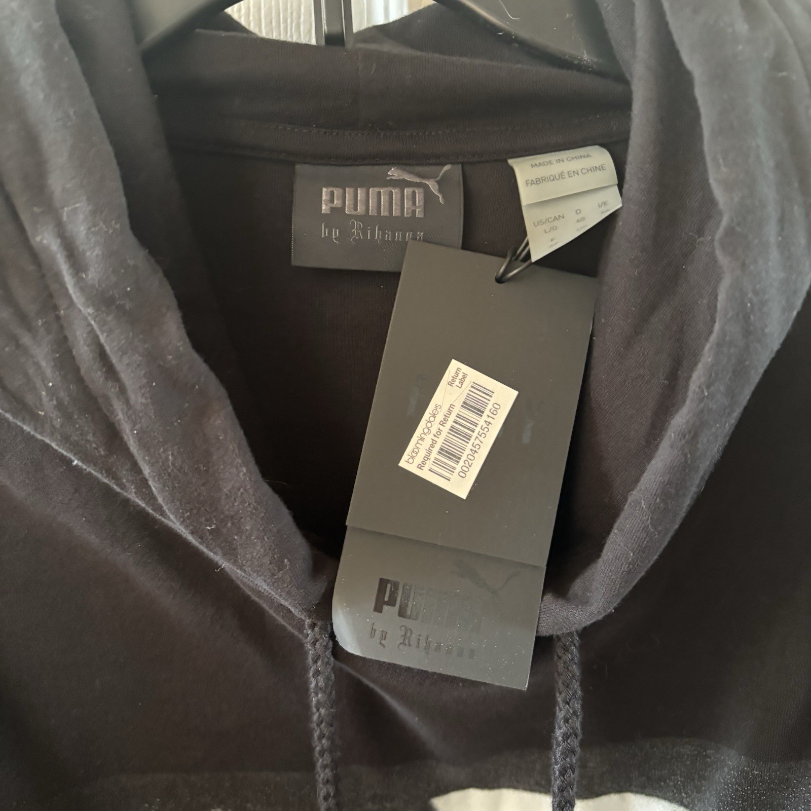 NWT Fenty x Puma by Rihanna Oversized Printed Hoodie Black Hitoshi Nomura LARGE