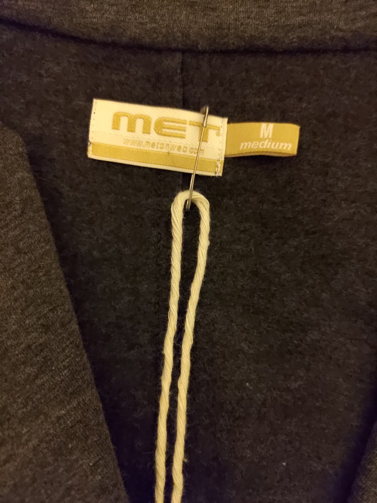 Met Grey Gauze Stretch Sweatshirt Coat