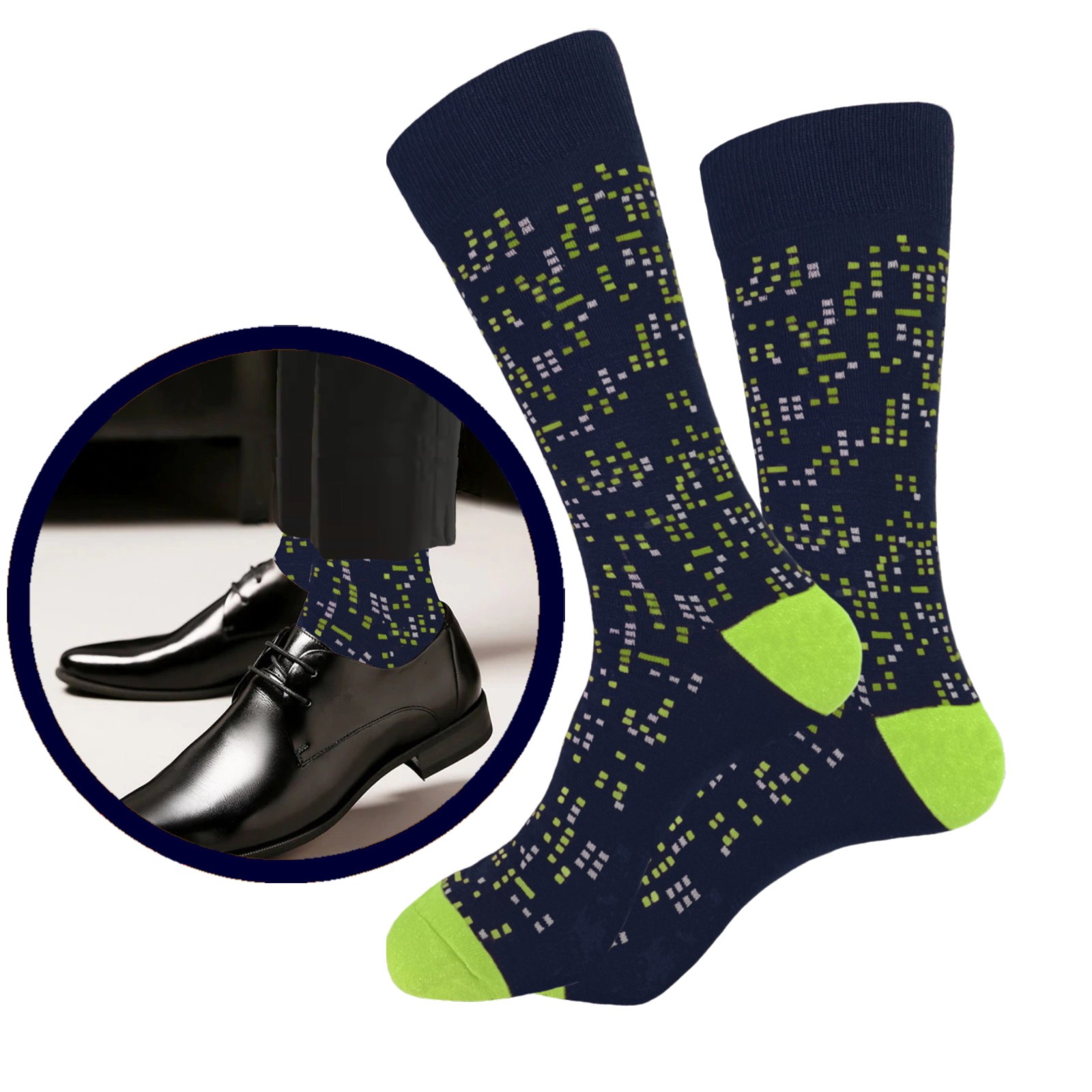 12-6 Pair MULTI DESIGN First quality Multi color Men’s COTTON Dress Socks 10-13