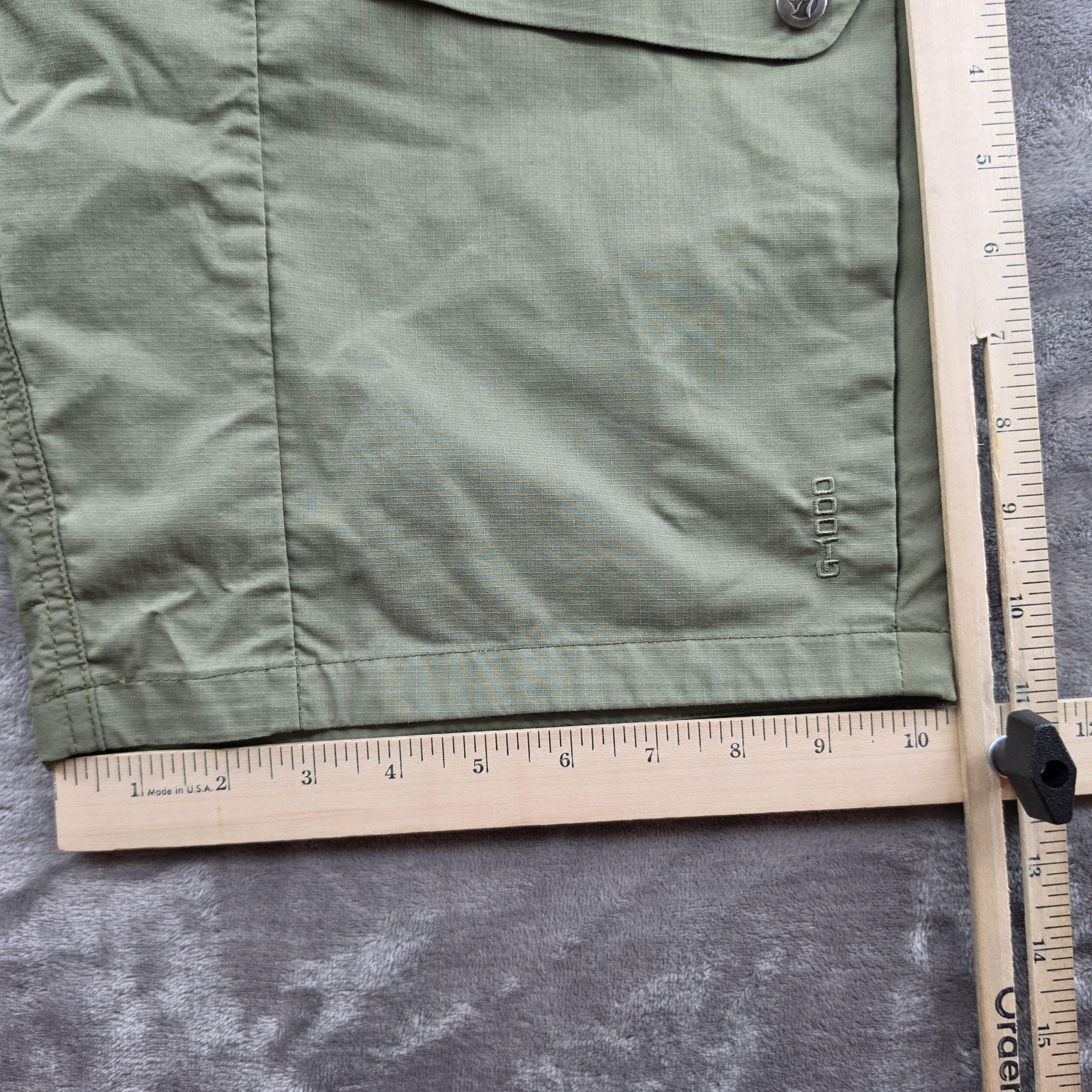 Fjallraven Specialized Shorts Mens 37 Green Cargo G-1000 Outdoor Hiking