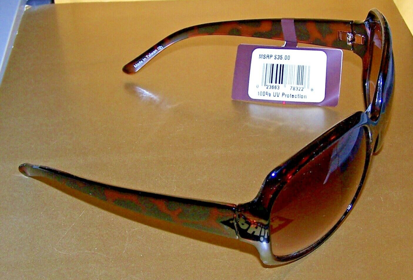 Claiborne – VILLAGER Sunglasses – #83035 TORTOISE W/ BROWN LENSES 100% UV PROT!