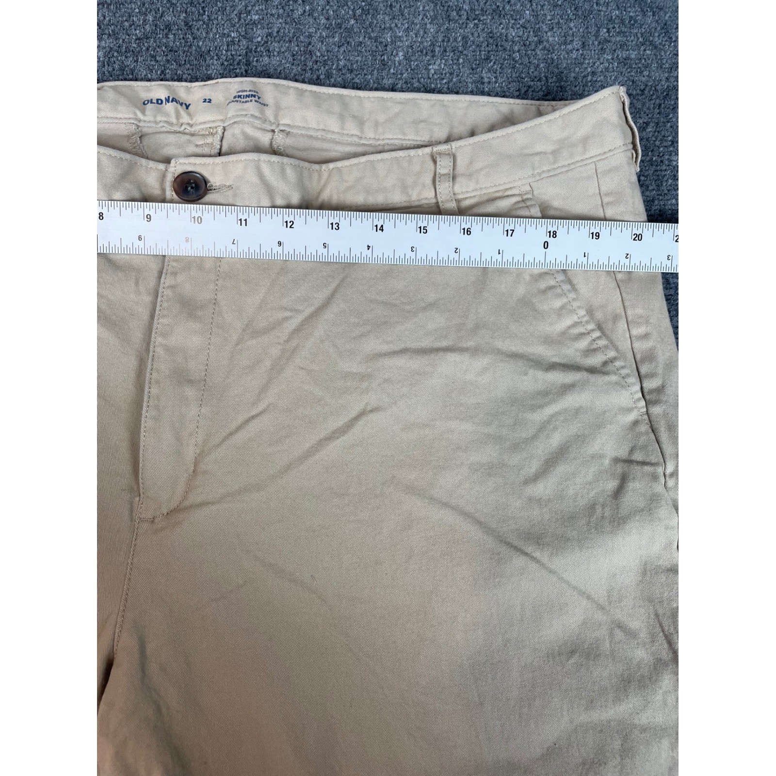 Old Navy High Rise Skinny Adjustable Waist Khaki Women’s Pants Size 22