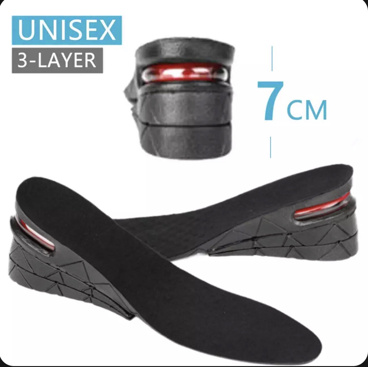 3-Layer Height Increase Elevator Shoes Lifts 7cm For Men & Women – USA Shipper🌟