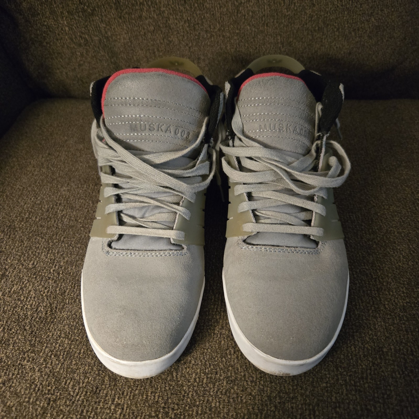 Size 11 Supra Skytop III 3 Mid Top Sneakers Pink Grey Chad Muska Y2K