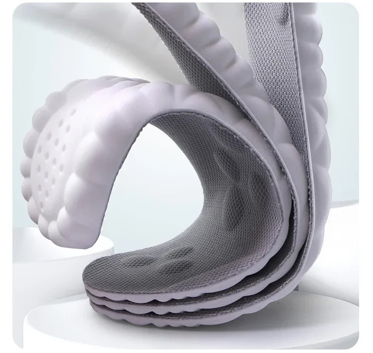 4D Massage Shoes Insoles Super Soft Latex Sports Insole for Feet Running Basket