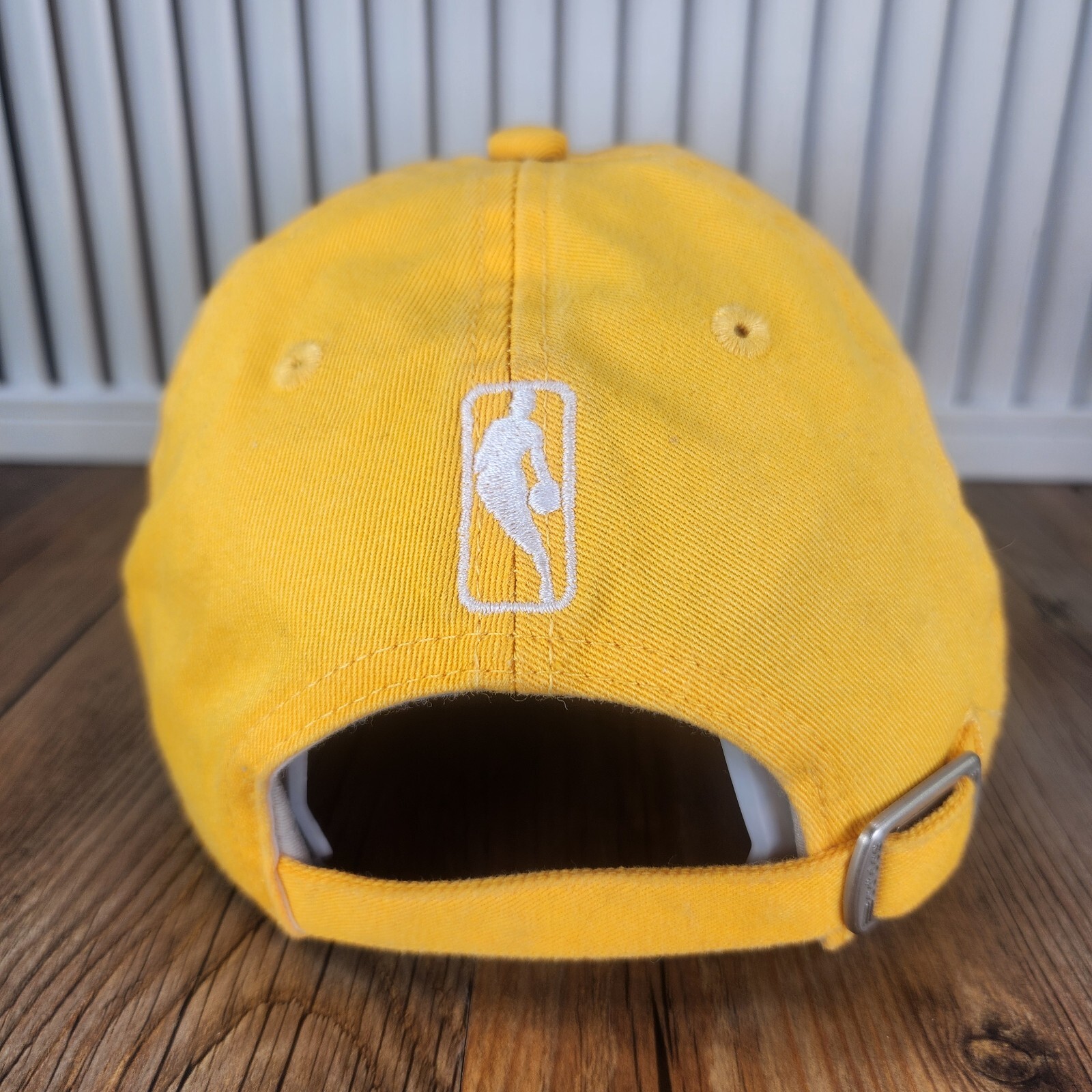 Los Angeles Lakers Adidas 2012 Hat Cap Strapback Yellow Spell Out Frill NBA Logo