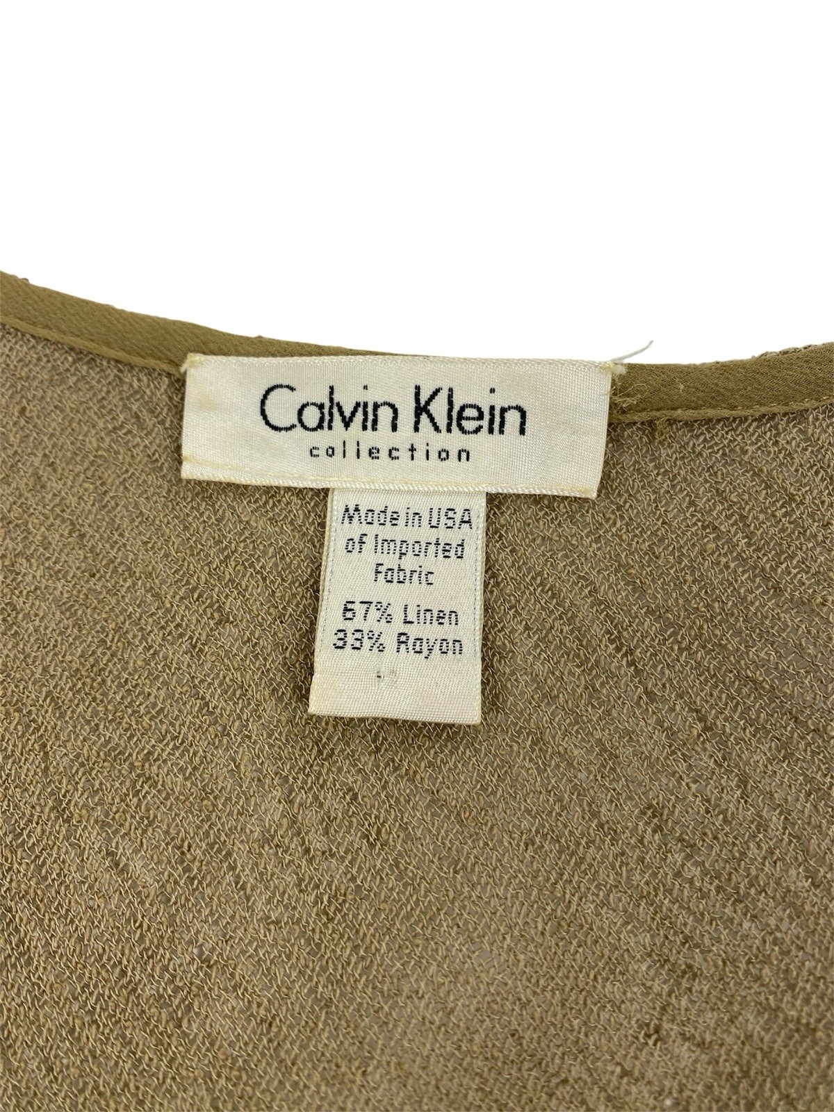 Calvin Klein Collection Spring 1994 Linen Blend Tank Top Vintage 8