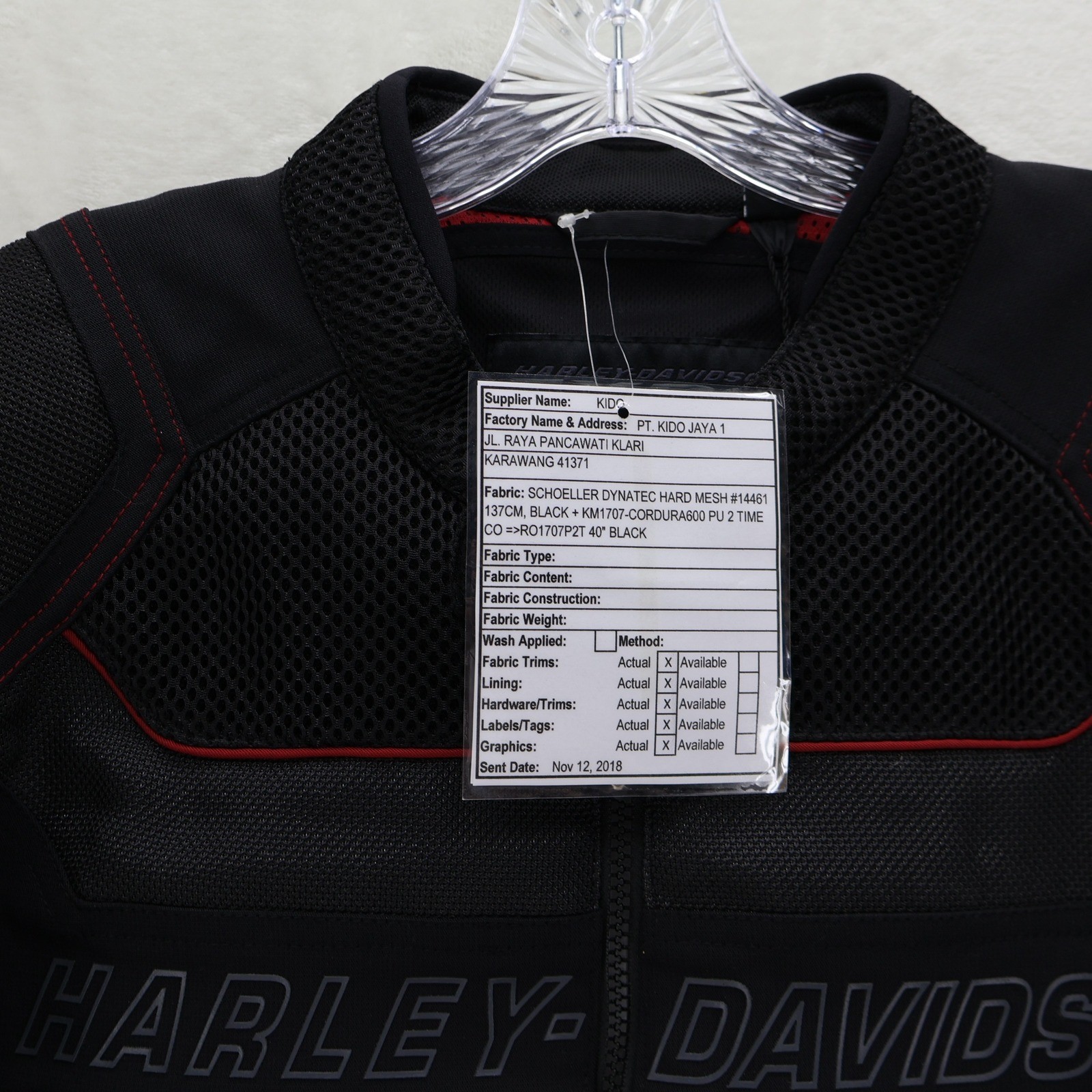 Harley-Davidson FXRG Men Black Mesh Riding Jacket CW19MFJ11152 Large NWT