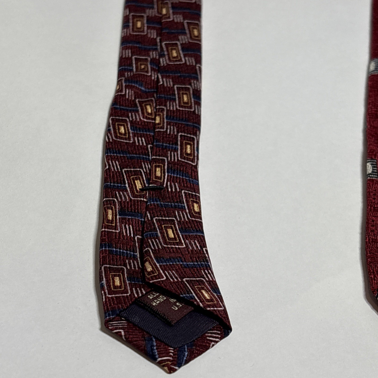 3 Joseph A Banks Ties 57- 60 Inch Classic 100% Silk Prominent Color Red