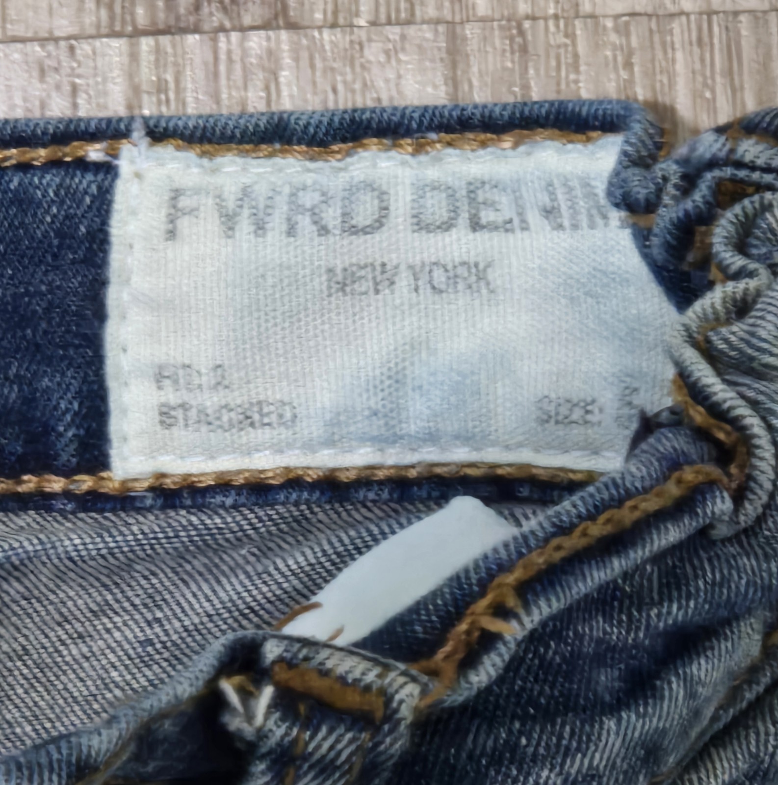 FWRD DENIM Girls Stacked Distressed Jeans Blue Size 5 98% Cotton 2% Elastane