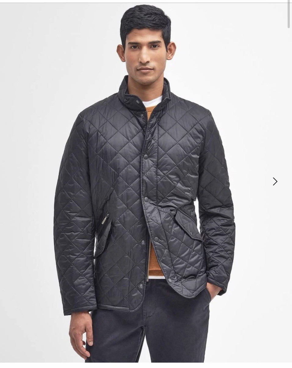 Barbour Flyweight Chelsea Quilt Jacket Men’s Large Black MQU0007BK91