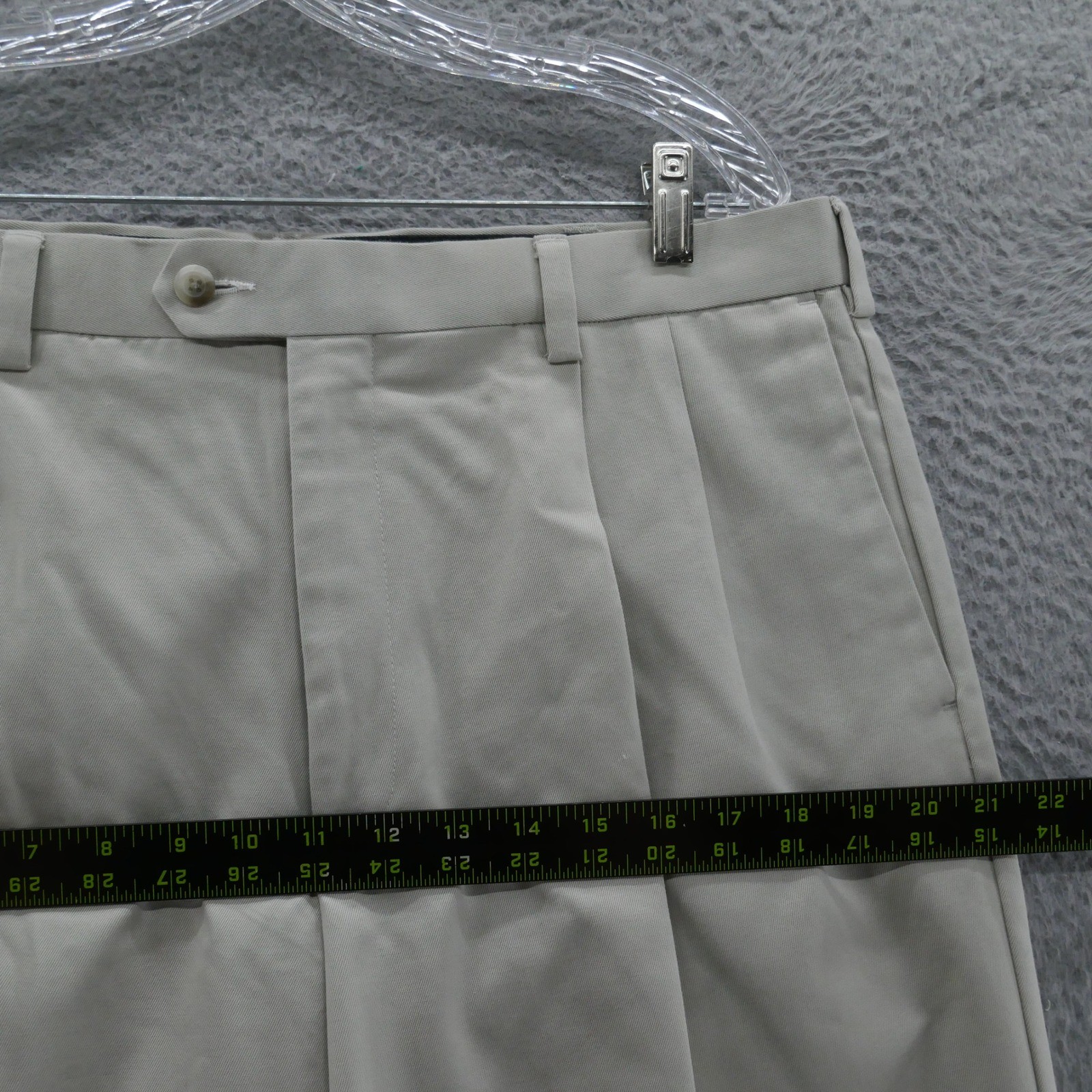 Savane Select Edition Mens Beige Pleated Cuffed Cotton Dress Pants 36×30 NEW