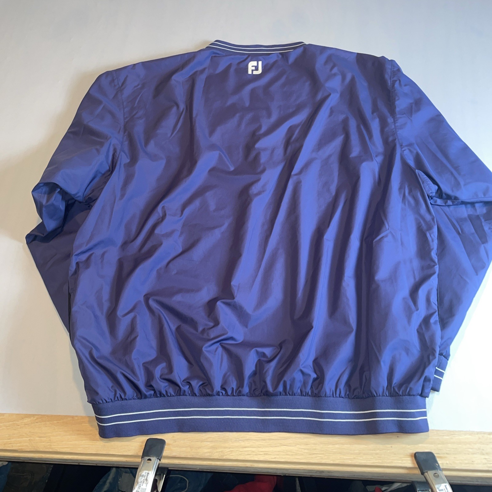 FootJoy FJ Windbreaker Jacket Blue Pullover V Neck Men’s XL Long Sleeve Rain