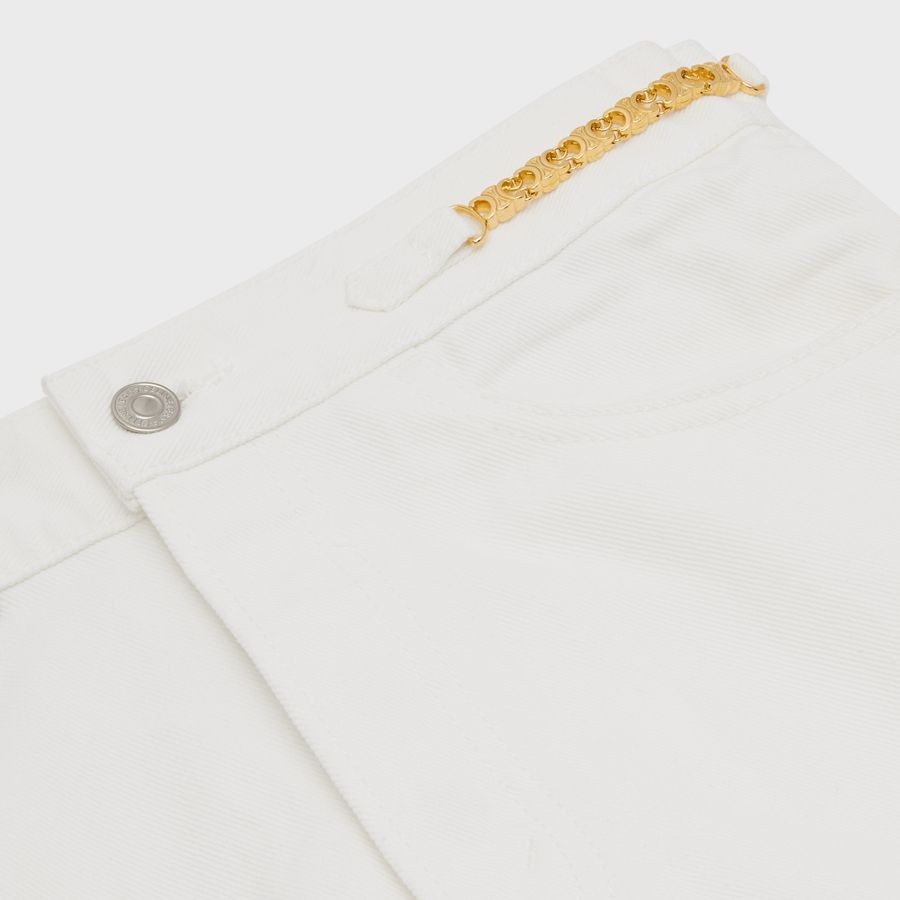 NWT Celine Paris POLLY JEANS pants trousers optic white wash denim mid-rise 30